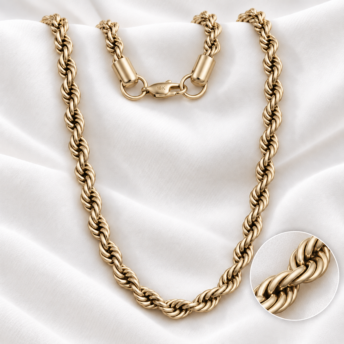 Cadena Lazo Oro Laminado 18K