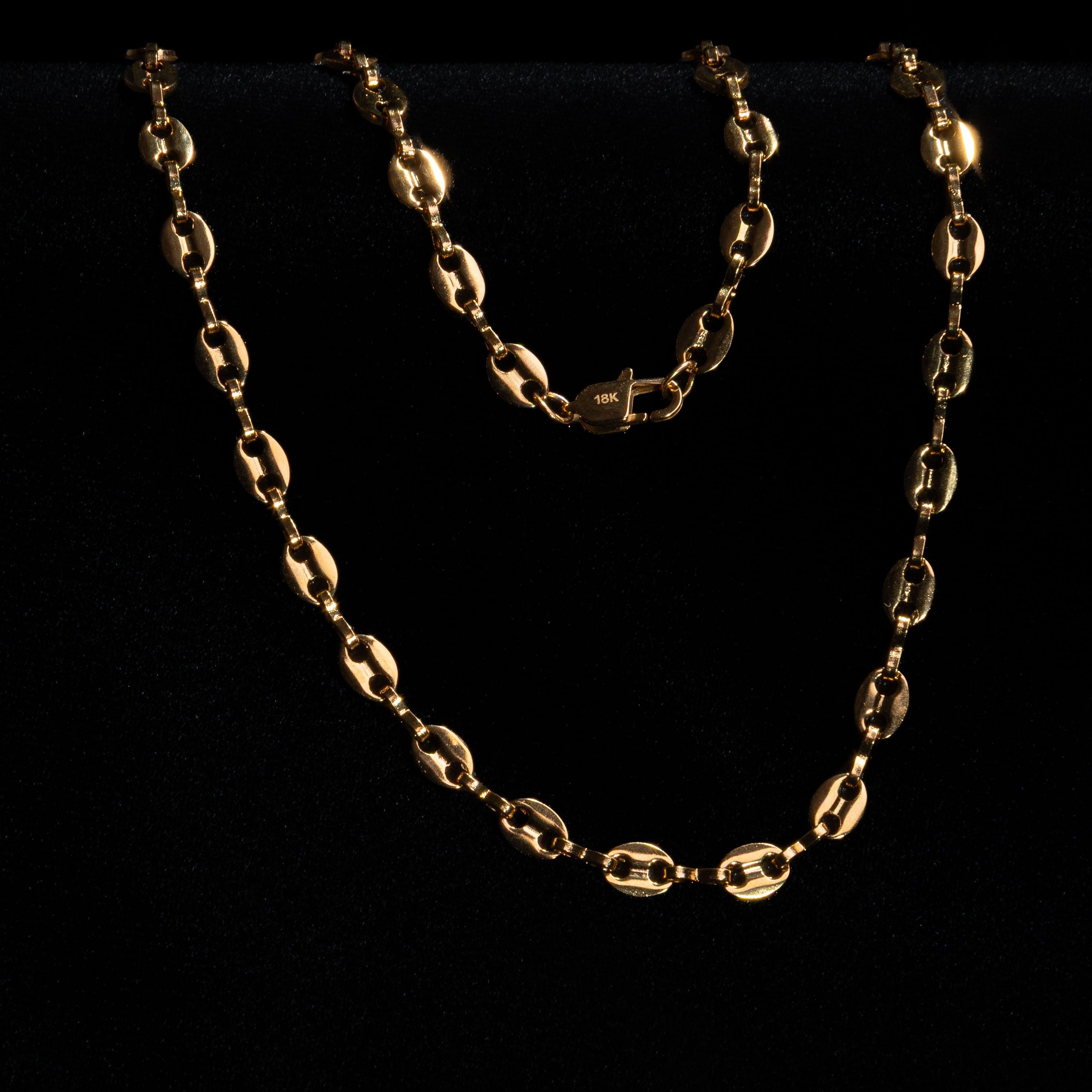 Cadena Grano de Café para Mujer Oro Laminado 18K