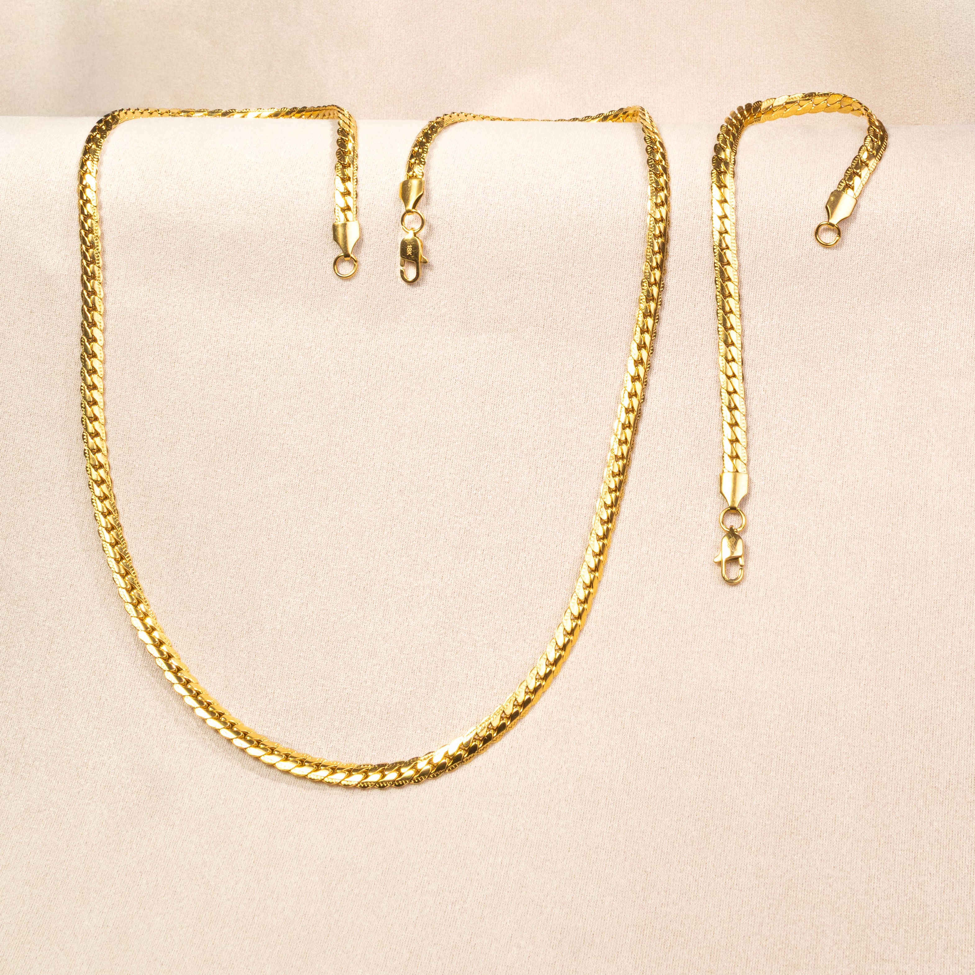 Cadena Serpiente Bañada en Oro 18K