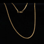 Cadena Tejido China Oro Laminado 18K