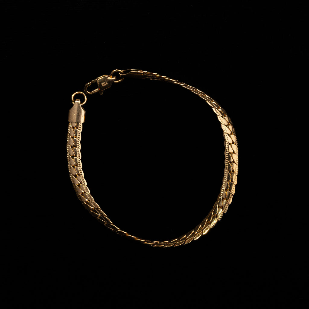 Combo Cadena y Pulsera Serpiente Oro Laminado 18K