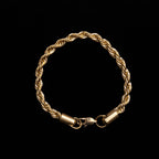 Combo Cadena y Pulsera Tejido Lazo Oro Laminado 18K