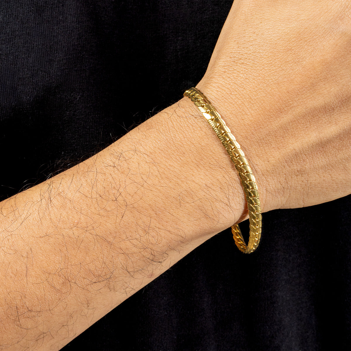 Combo Cadena y Pulsera Serpiente Oro Laminado 18K