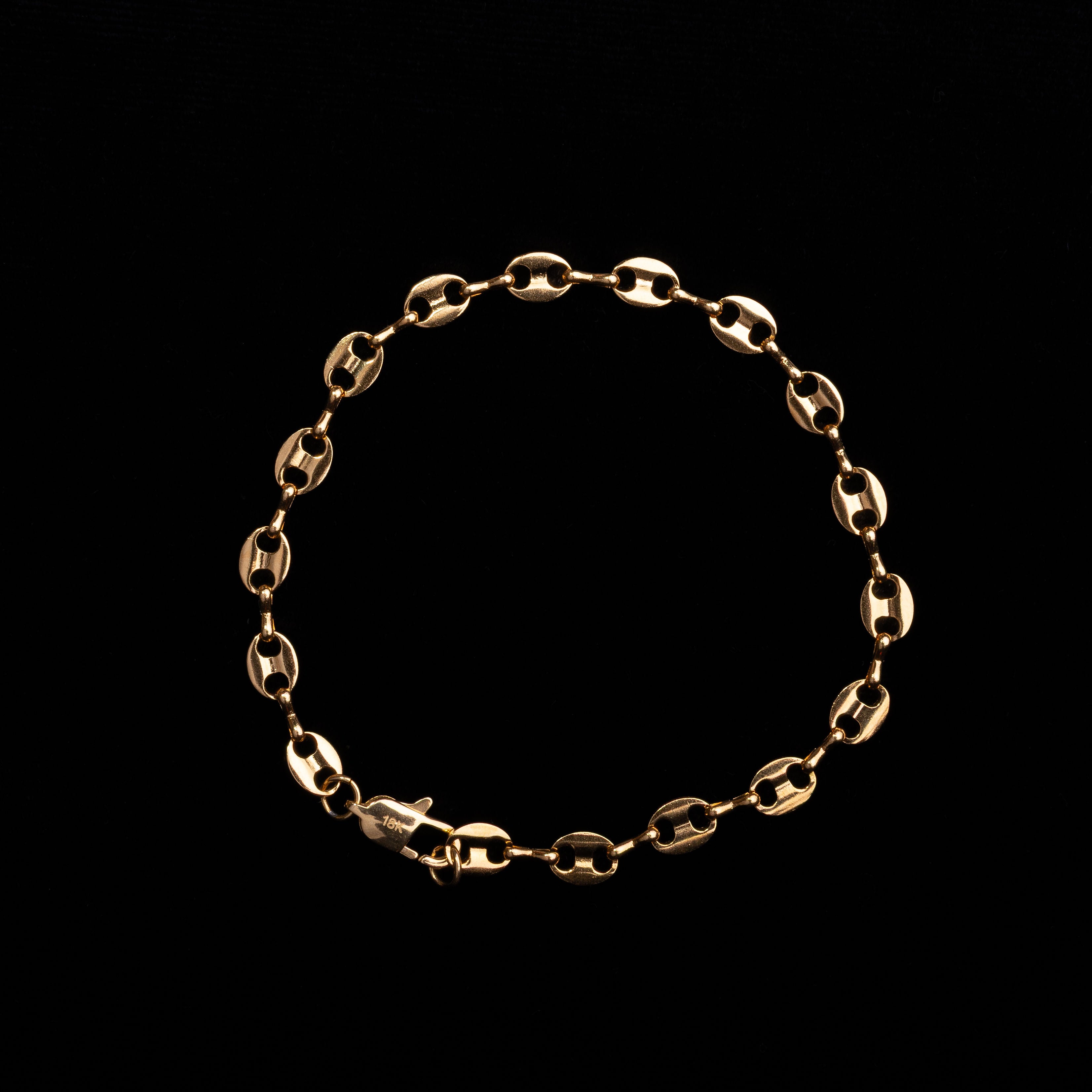 Pulsera Grano de Café Oro Laminado 18K