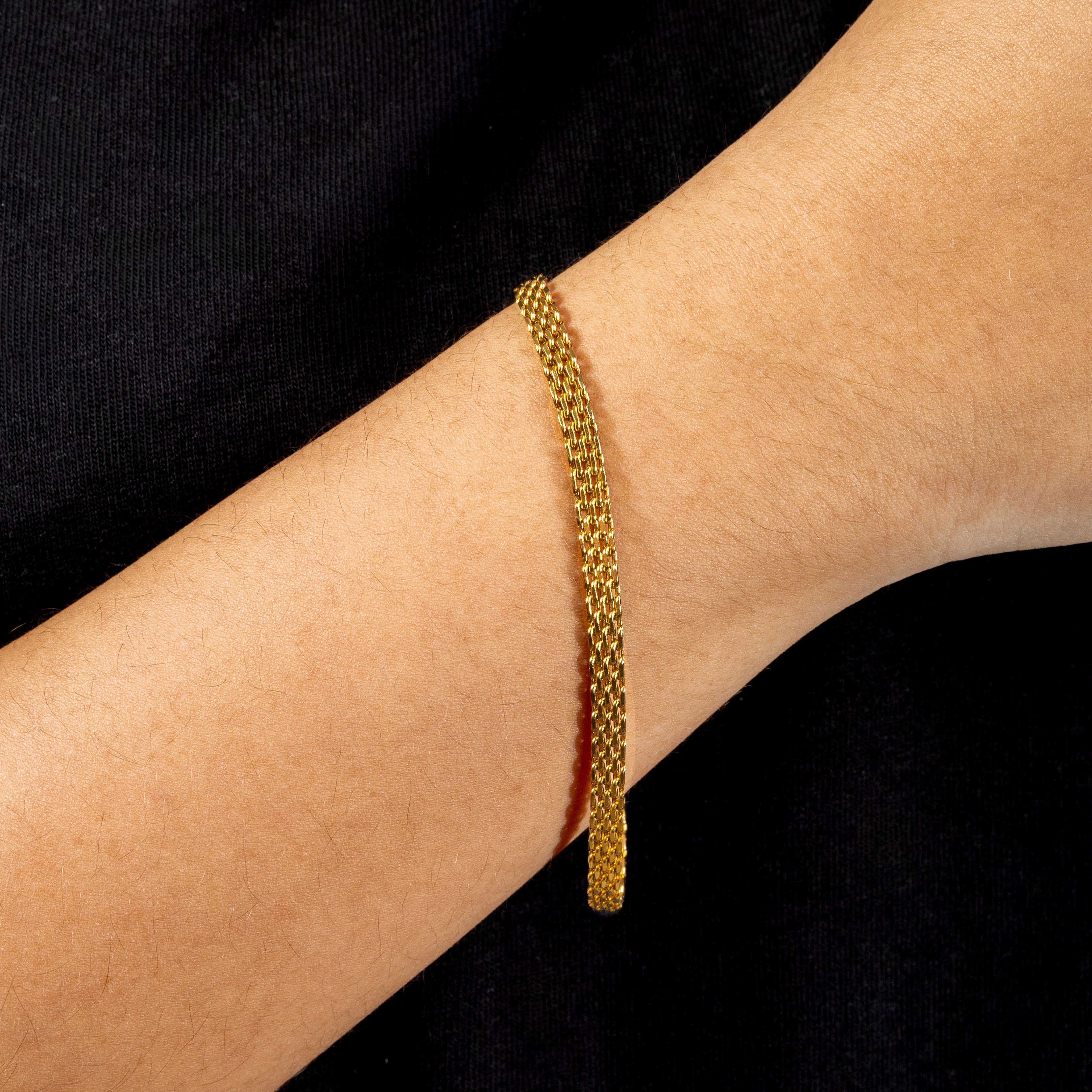 Combo Cadena y Pulsera Chinesca Oro Laminado 18K