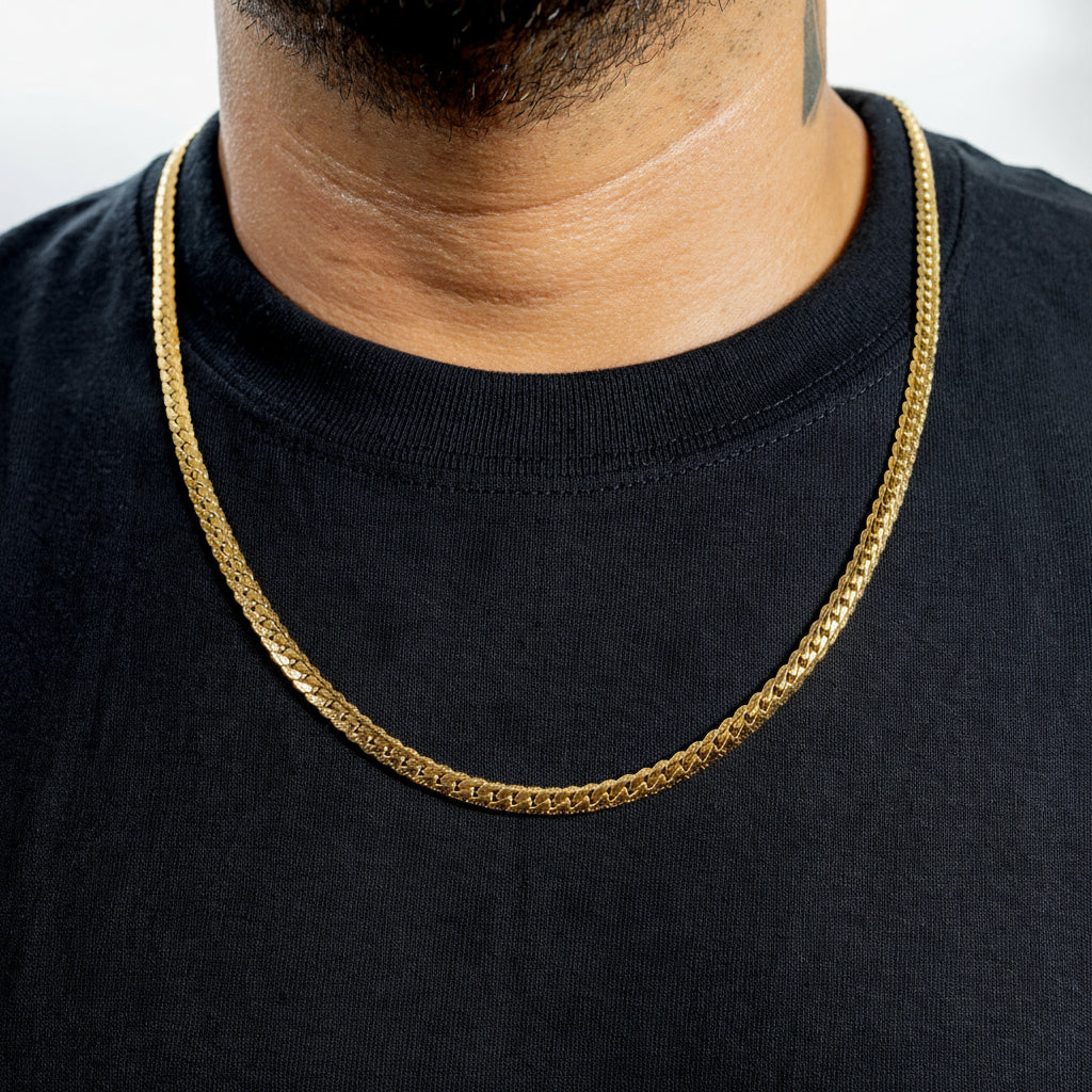 Cadena Serpiente Bañada en Oro 18K