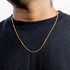 Cadena Tejido China Oro Laminado 18K