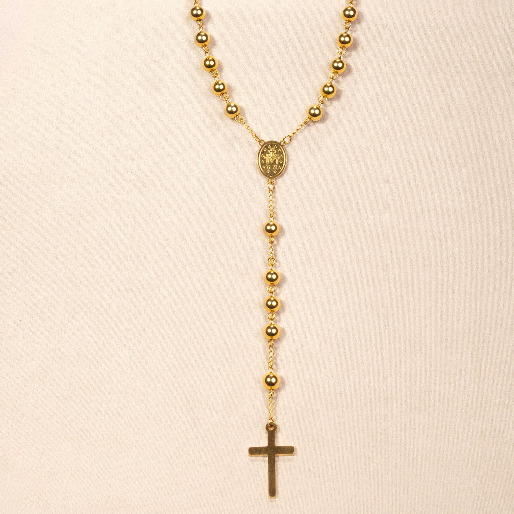 Cadena Tipo Camaándula para Mujer Oro Laminado 18K