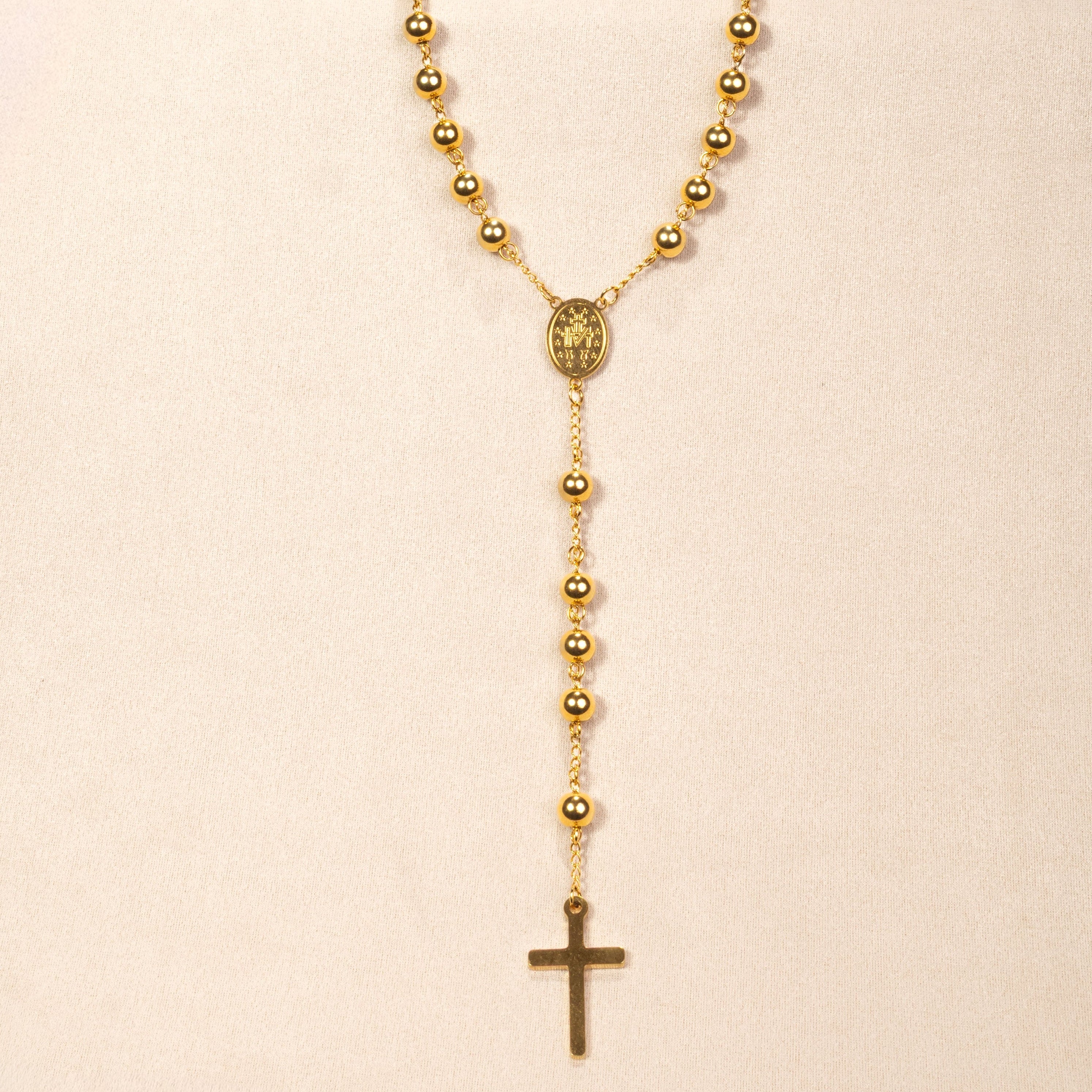 Cadena Tipo Camaándula para Mujer Oro Laminado 18K