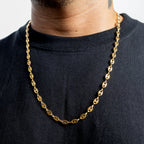 Cadena Grano de Café en Oro laminado 18K italiano