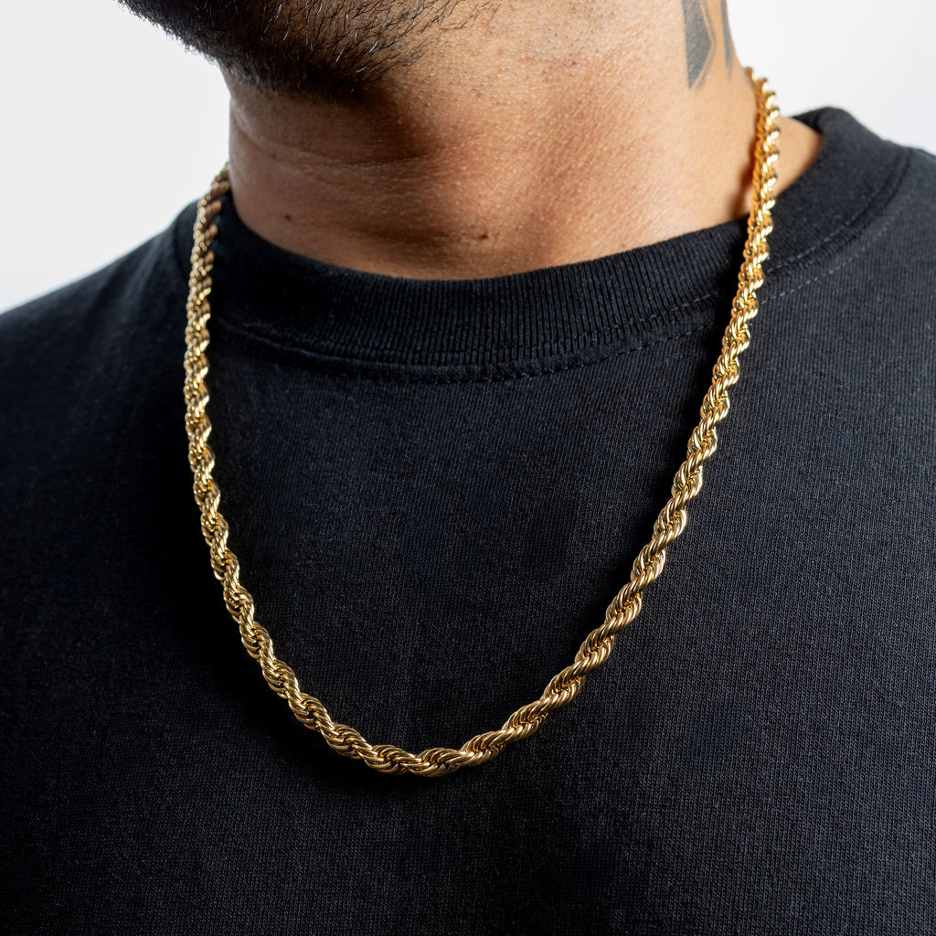 Combo Cadena y Pulsera Tejido Lazo Oro Laminado 18K