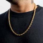 Combo Cadena y Pulsera Tejido Lazo Oro Laminado 18K