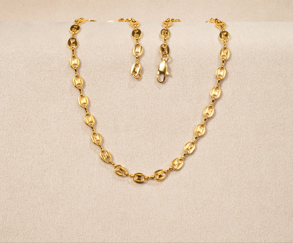 Cadena Grano de Café para Mujer en Oro Laminado 18K