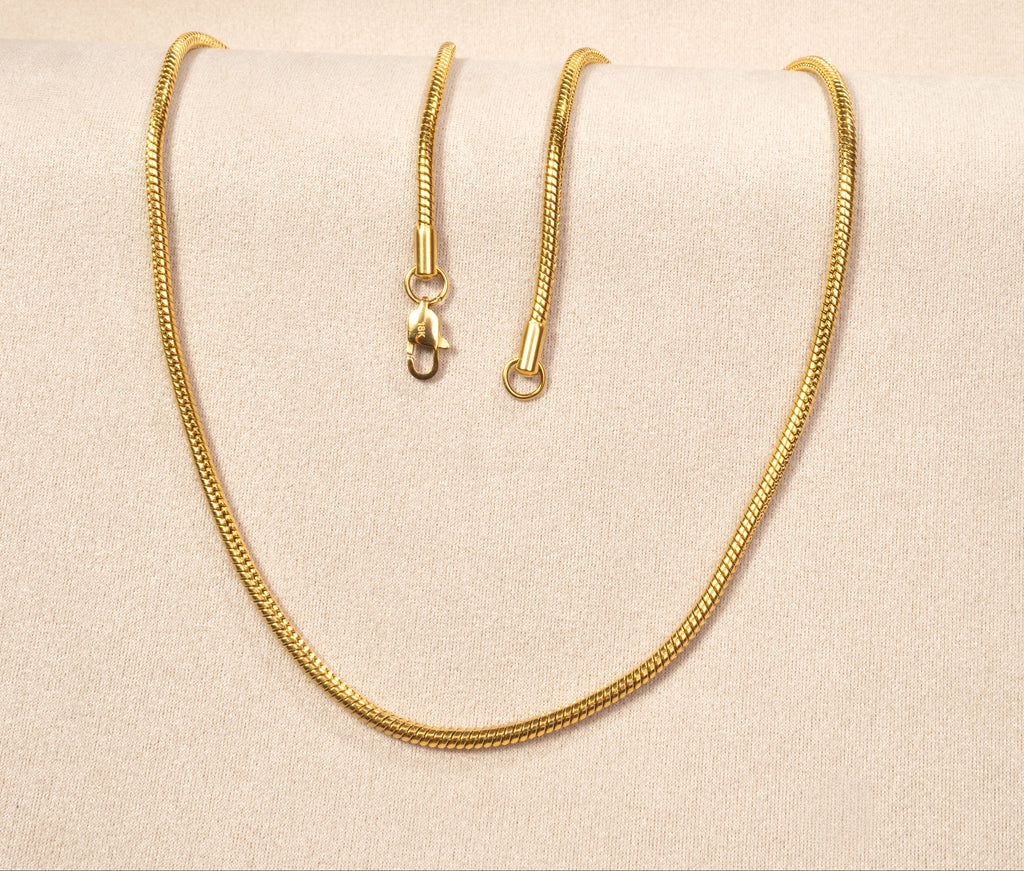 Cadena Cordón Oro Laminado 18K | 3mm x 60cm
