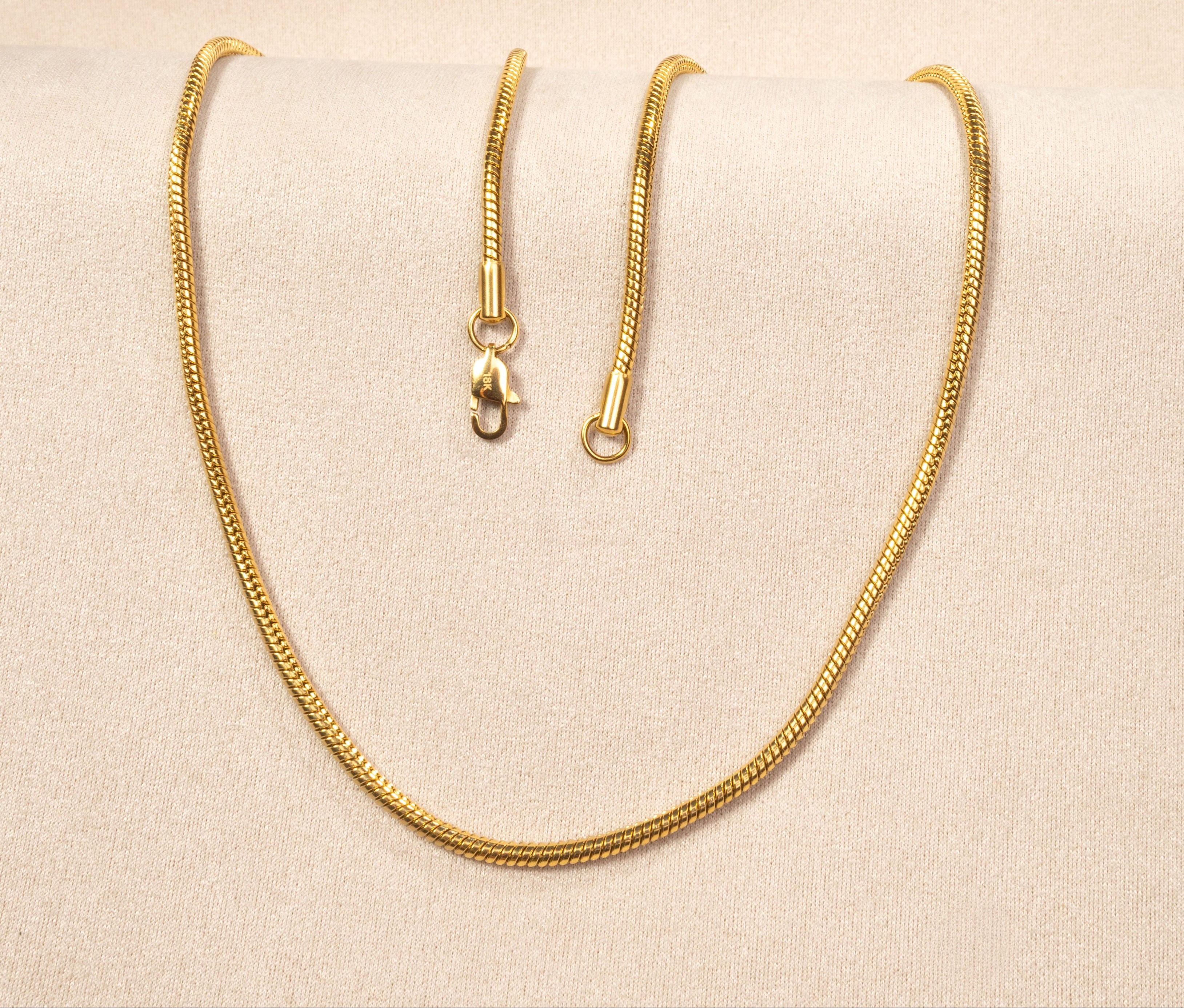 Cadena Cordón Oro Laminado 18K | 3mm x 60cm