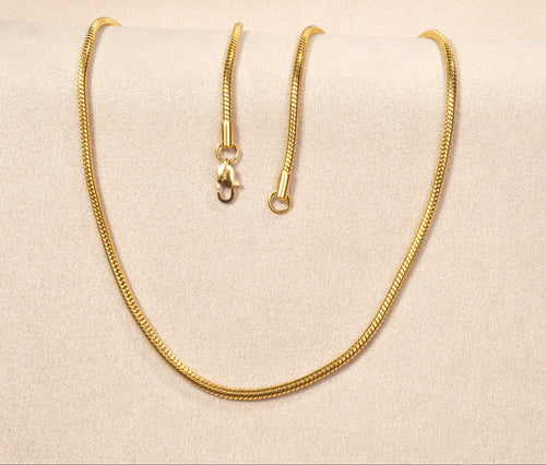 Cadena Cordón Oro Laminado 18K | 3mm x 60cm