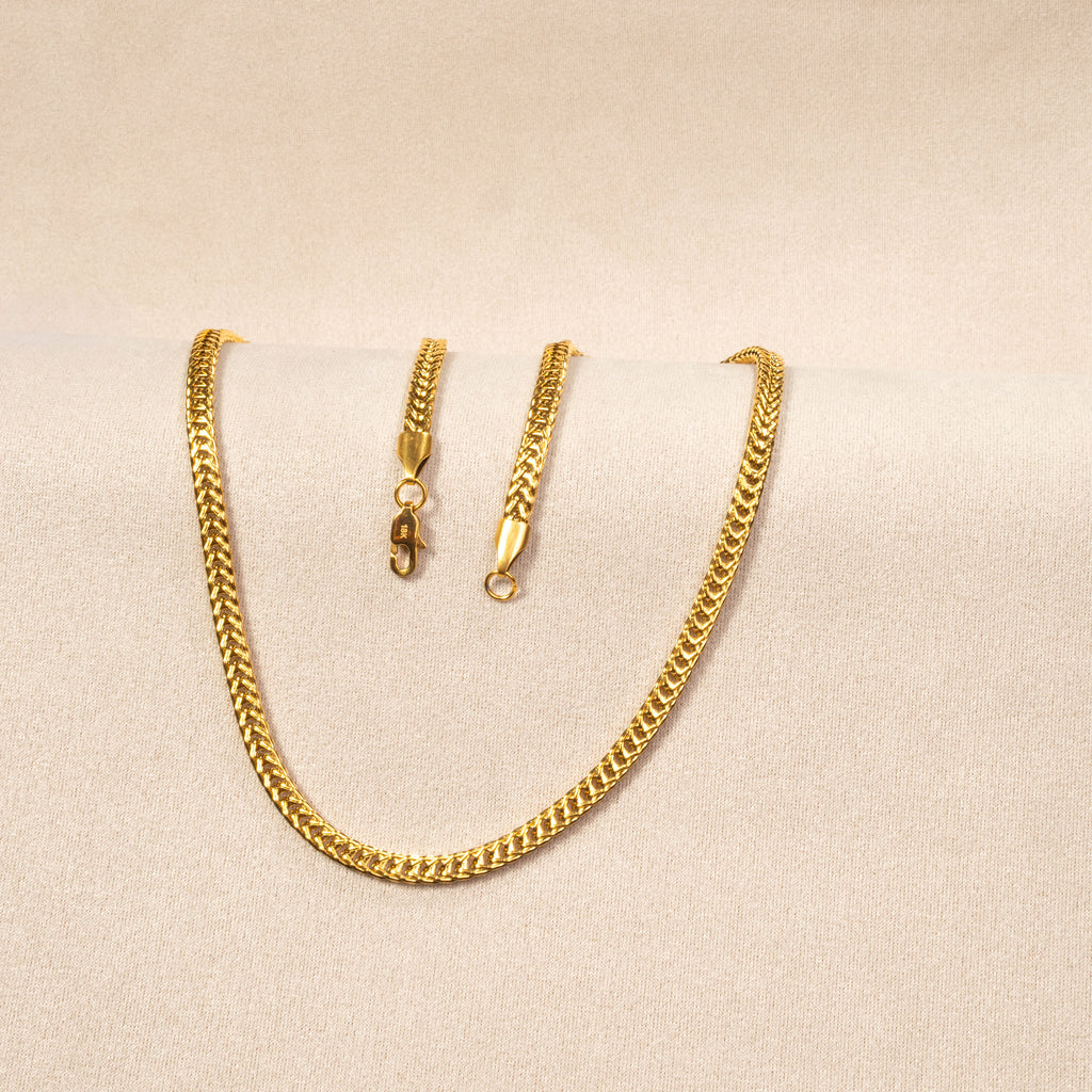 Cadena Escama para Hombre Oro Laminado 18K