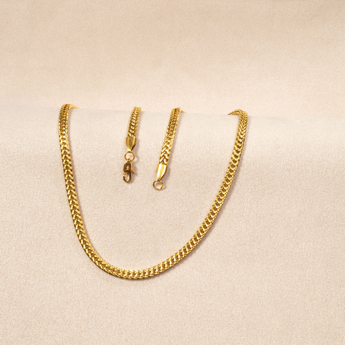 Cadena Escama para Hombre Oro Laminado 18K