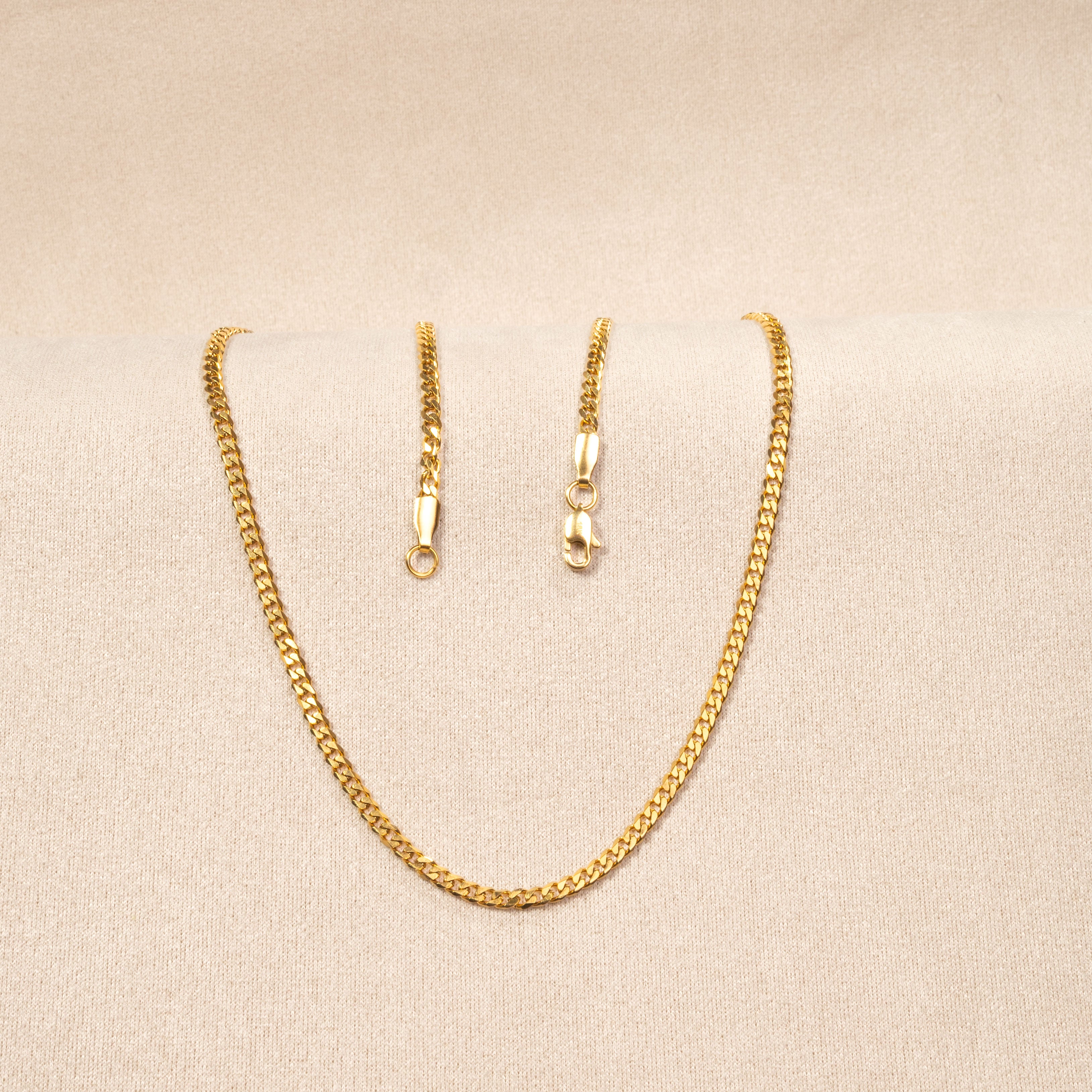 Cadena Cubana en Oro laminado 18K italiano