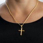 Dije Cruz Pequeña Ref. 002 Oro Laminado 18K