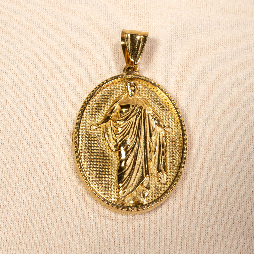 Dije Jesús Resucitado Oro Laminado 18K