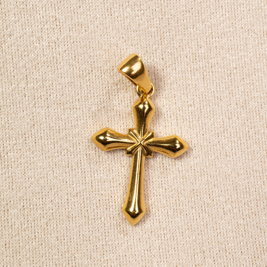 Dije Cruz Pequeña Ref. 002 Oro Laminado 18K
