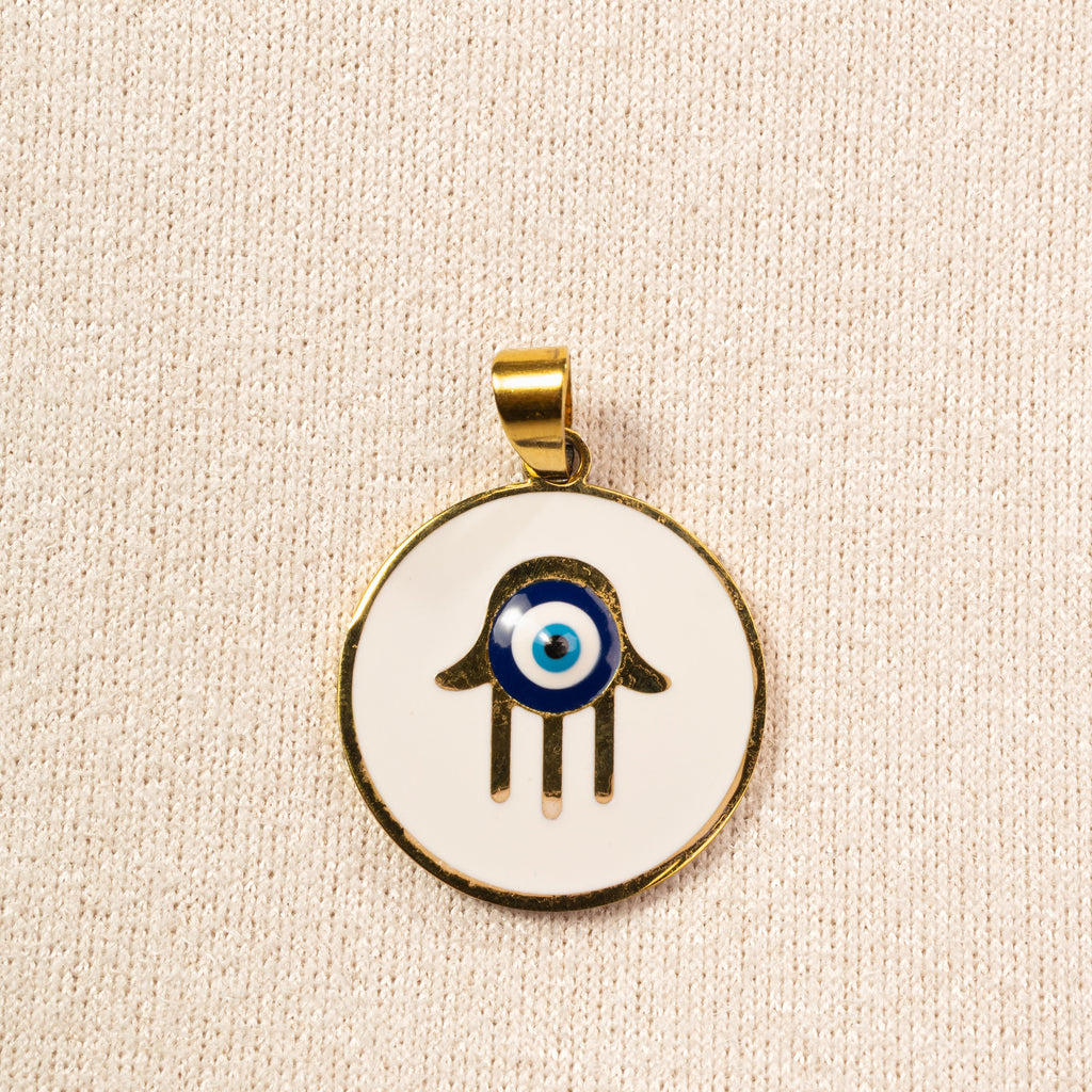 Dije Mano Hamsa con Ojo Turco Oro Laminado 18K