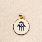 Dije Mano Hamsa con Ojo Turco Oro Laminado 18K