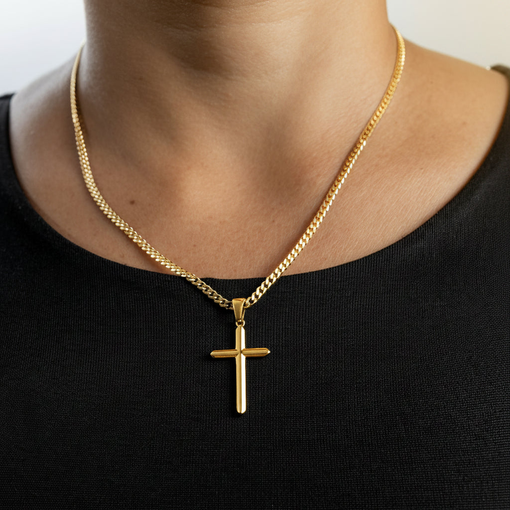Cadena Cubana para Mujer Oro Laminado 18K