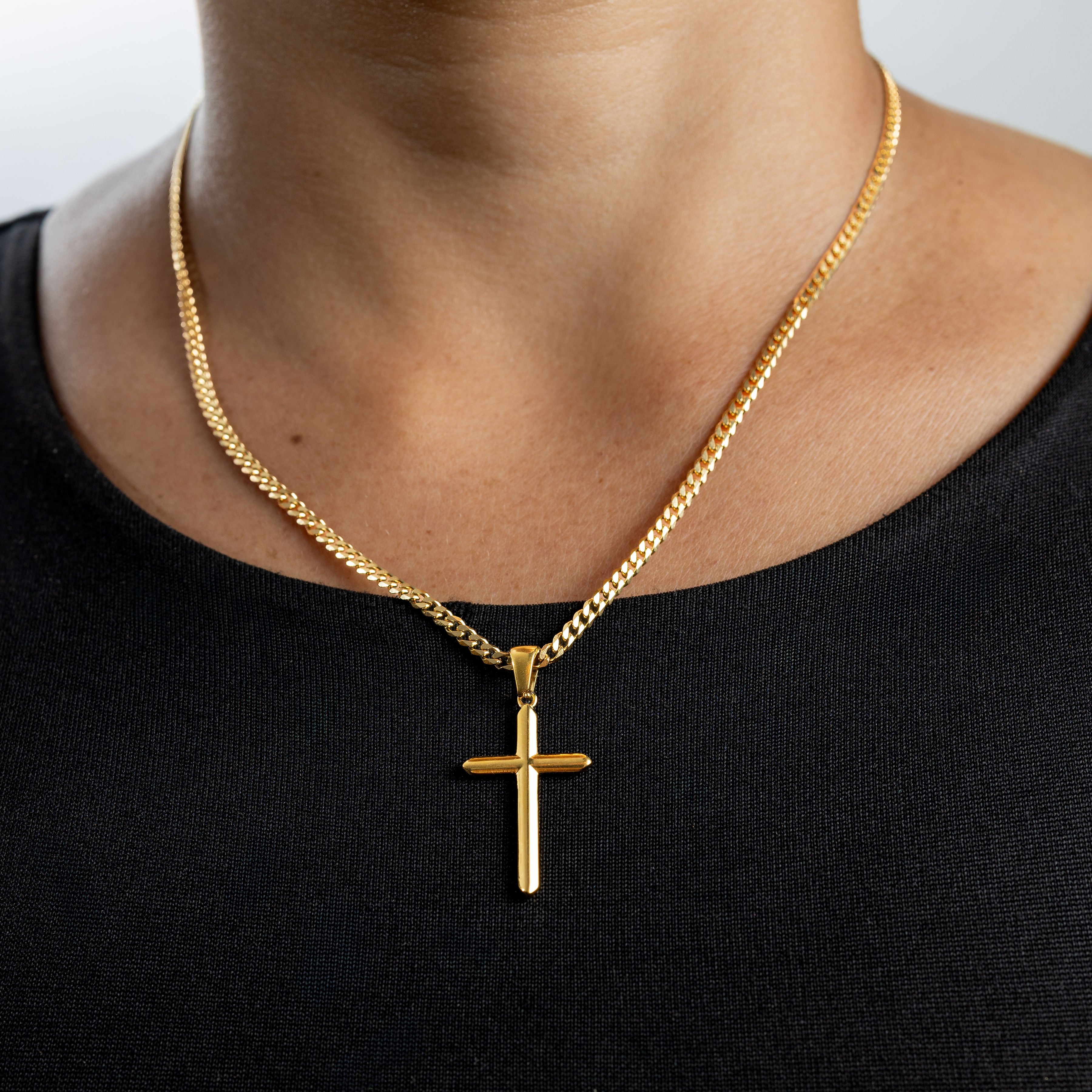 Combo Cadena y Pulsera Cubana para Mujer Oro Laminado 18K