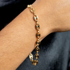 Pulsera Grano de Café Oro Laminado 18K
