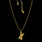Cadena Militar para Mujer con Dije de Oso en Oro Laminado 18K