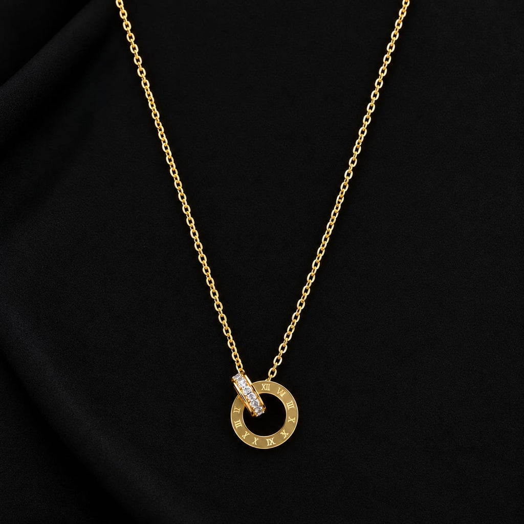 Cadena Argolla Doble para Mujer en Oro Laminado 18K