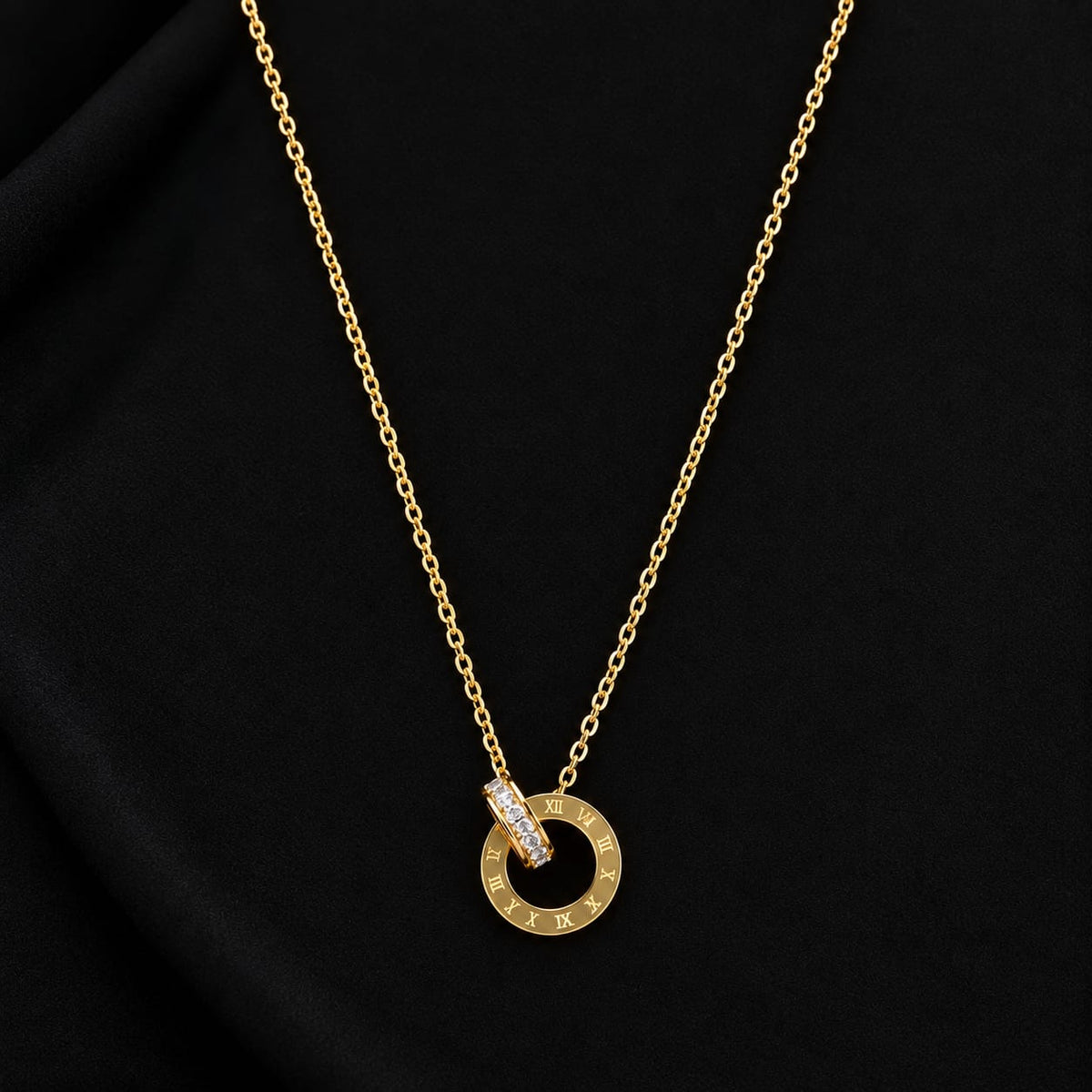 Cadena Argolla Doble para Mujer en Oro Laminado 18K