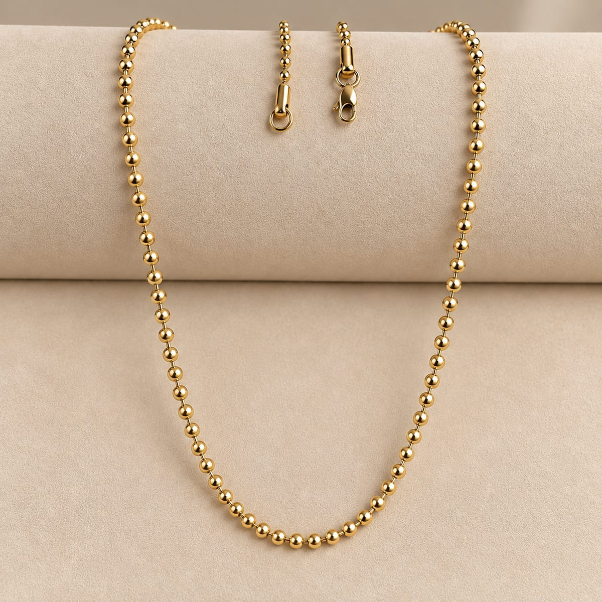 Cadena Militar para Mujer en Oro Laminado 18K