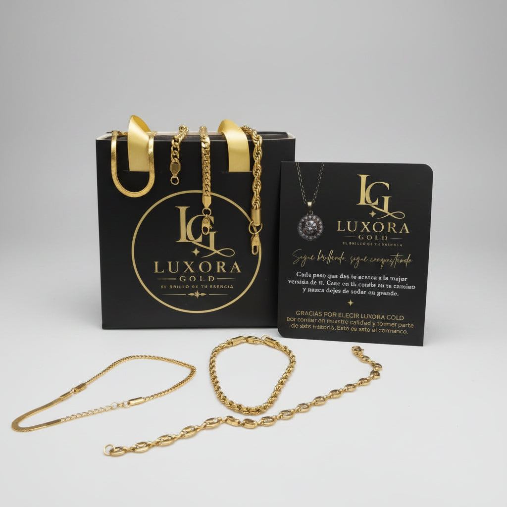Cadena Lazo para Mujer Oro Laminado 18K