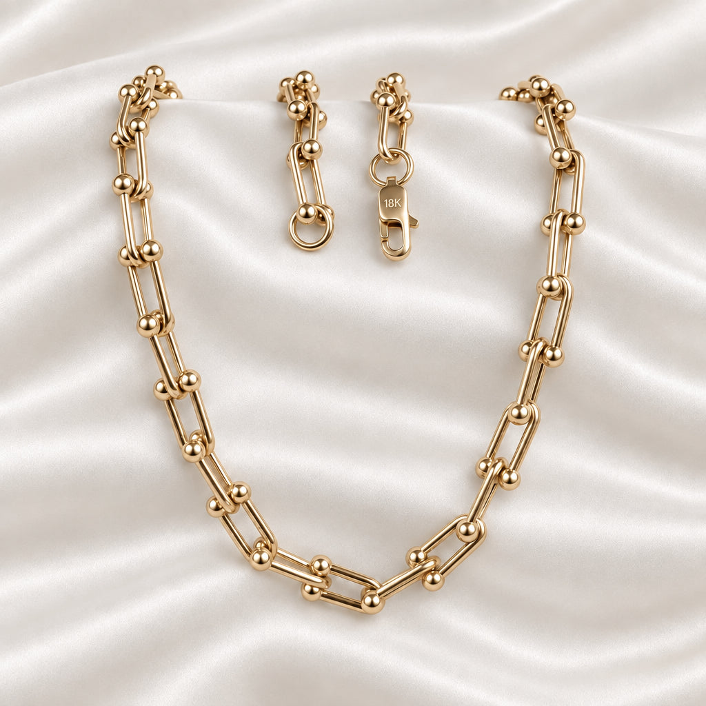Cadena Ancla para Mujer en Oro Laminado 18K