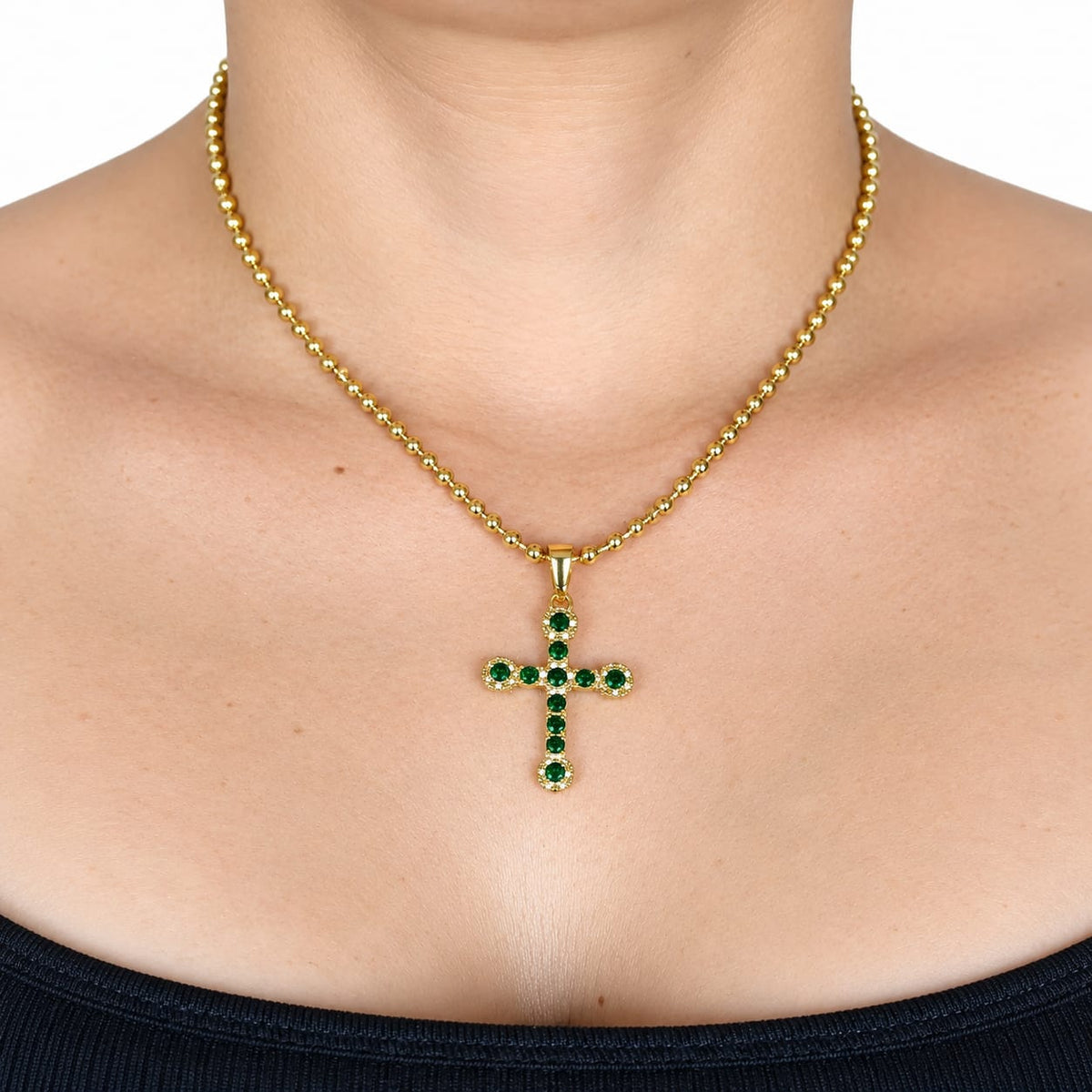 Cadena Militar para Mujer en Oro Laminado 18K
