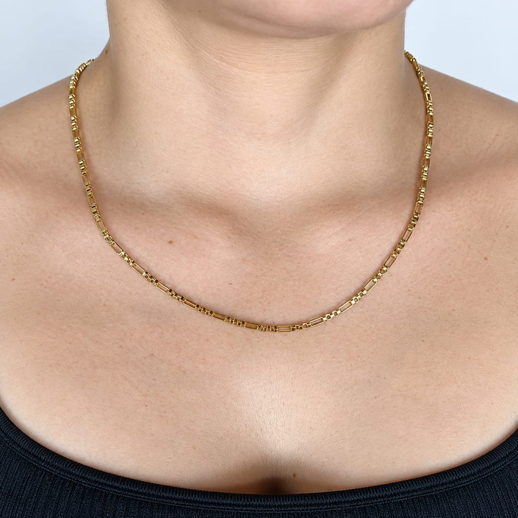 Cadena Cubos para Mujer en Oro Laminado 18K