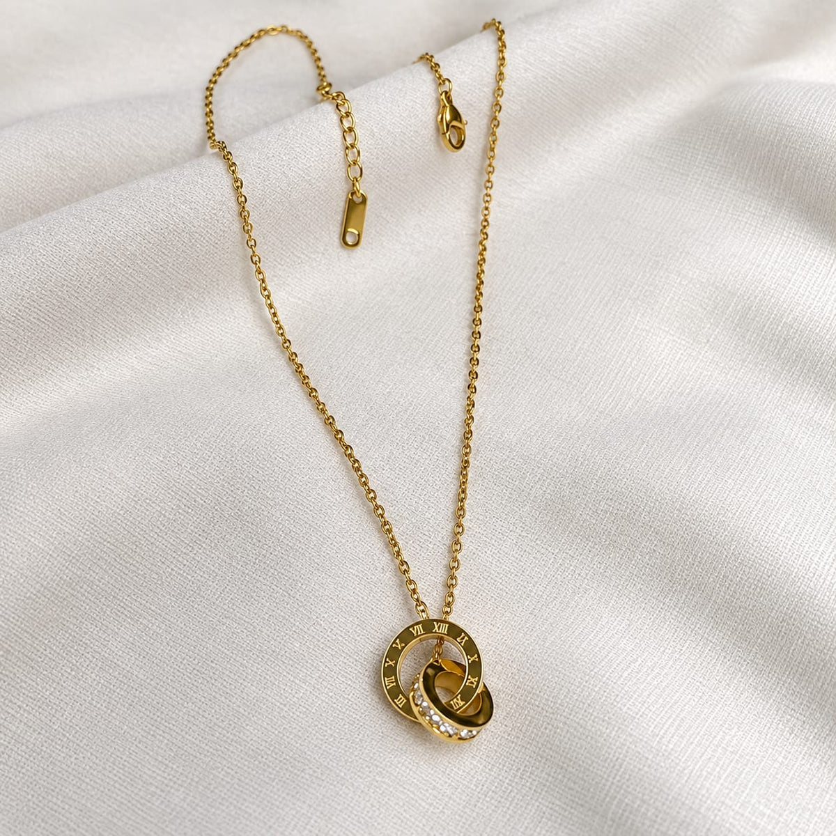 Cadena Argolla Doble para Mujer en Oro Laminado 18K
