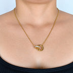 Cadena Argolla Doble para Mujer en Oro Laminado 18K