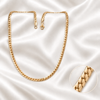 Cadena sin pulsera con grabado 18K
