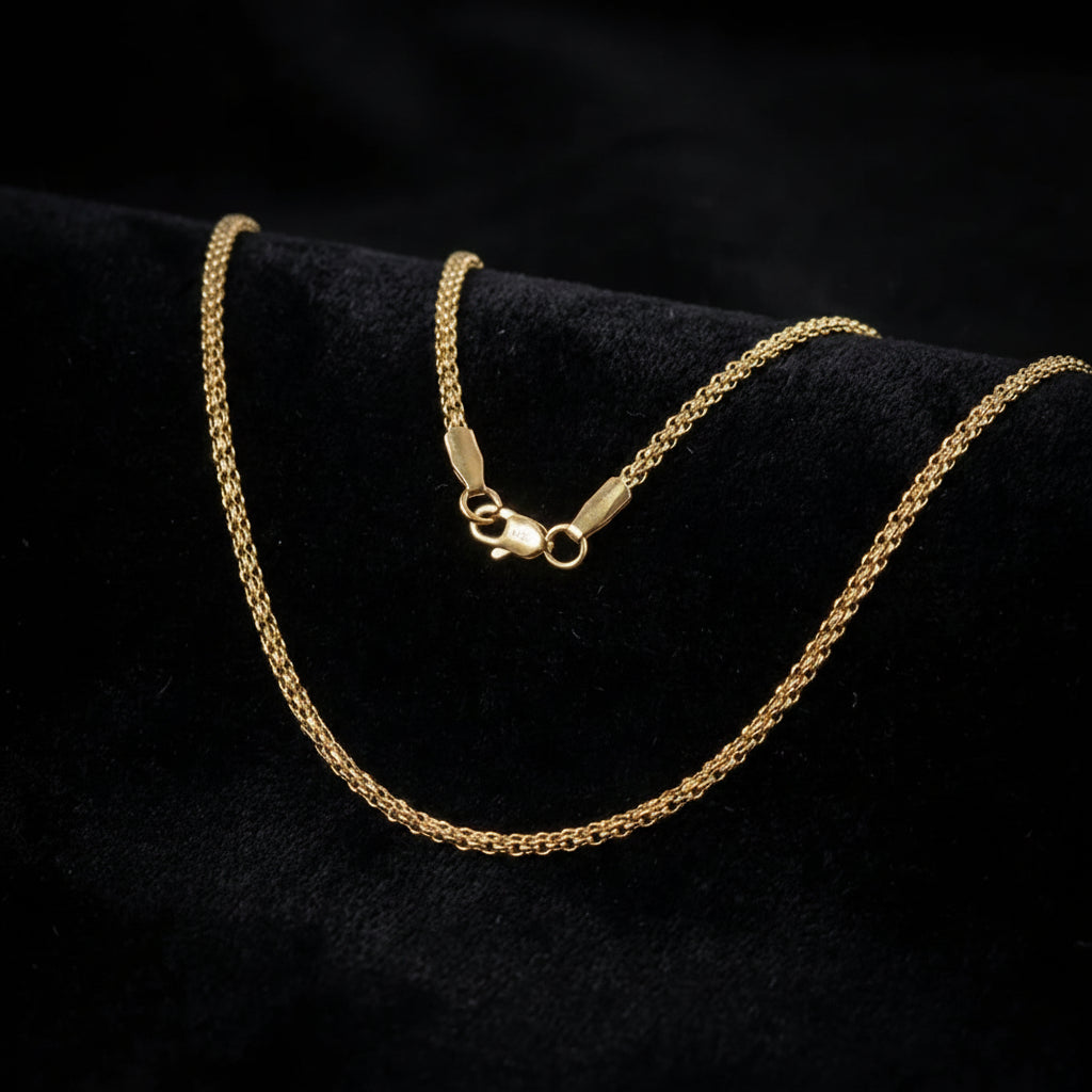 Cadena Tejido China Oro Laminado 18K