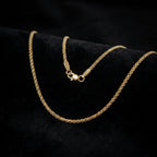Cadena Tejido China Oro Laminado 18K
