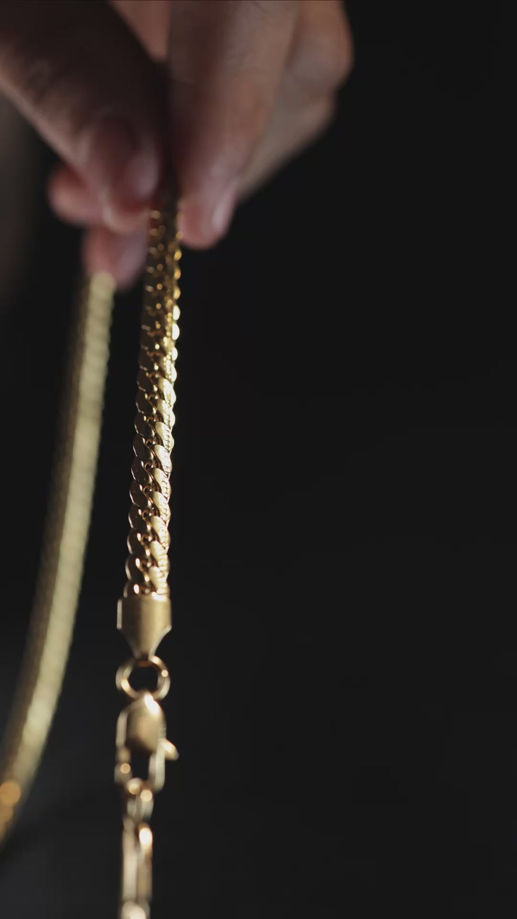 Cadena Serpiente Bañada en Oro 18K