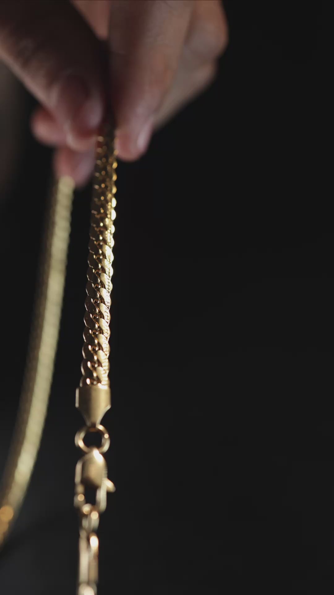 Cadena Serpiente Bañada en Oro 18K
