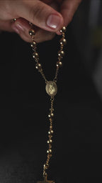 Cadena Tipo Camaándula para Mujer Oro Laminado 18K