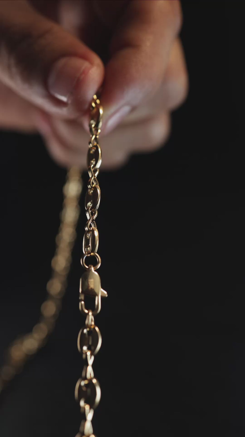 Cadena Grano de Café para Mujer en Oro Laminado 18K