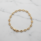 Pulsera Grano de Café mármol blanco