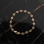 Pulsera Grano de Café mármol negro